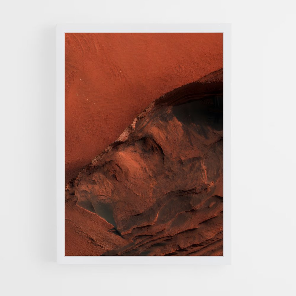 Poster Le Cratère Rouge – affiche Système solaire (vue 3)